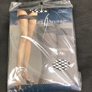 Plus size fishnet tights high sexy stay up